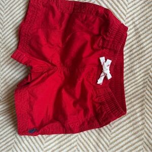 Red baby boy Swim Shorts with White Drawstring boys RL